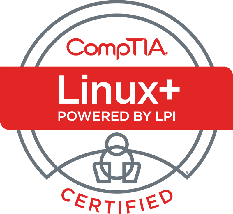 CompTIA Linux+ — Linux Systems Administration certification badge